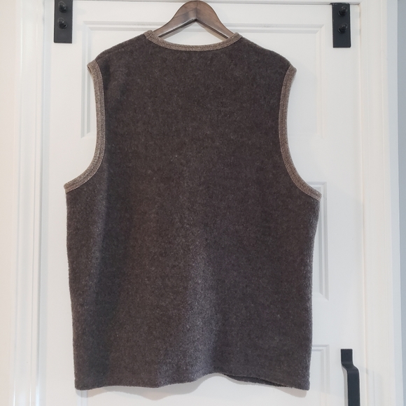 Utility Lambswool Blend Sleeveless V Neck Sweater Mens XL Pullover Classic USA - Picture 2 of 5